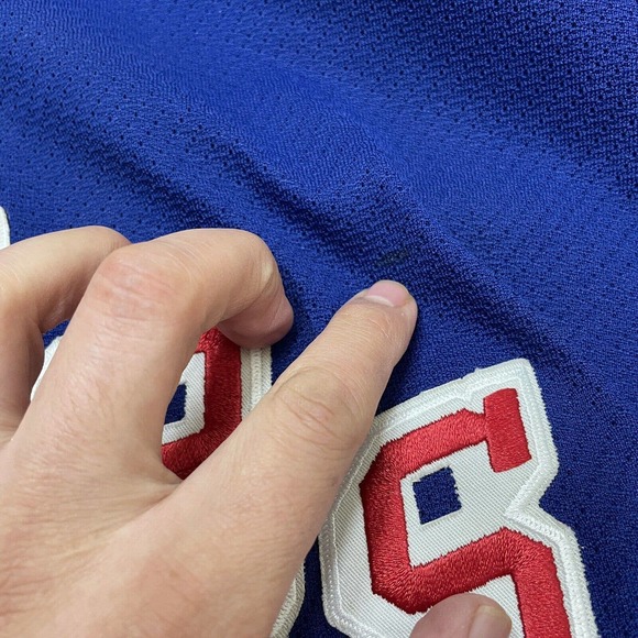 Vintage 90s CCM Air Knit NEW YORK RANGERS Mens NHL Team JERSEY XL - Picture 7 of 11